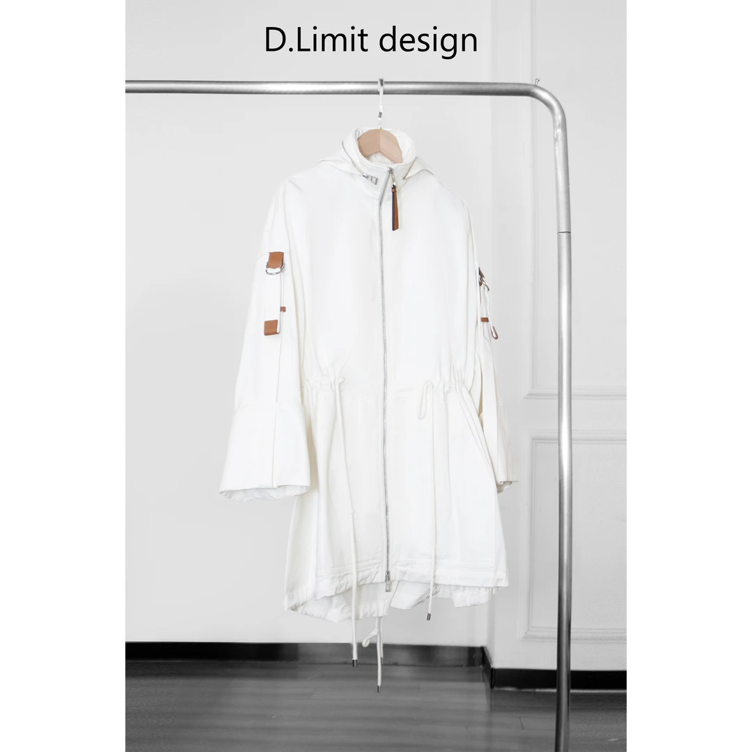 【D.Limit design】宽松时尚拉链长袖收腰外套DLCK828