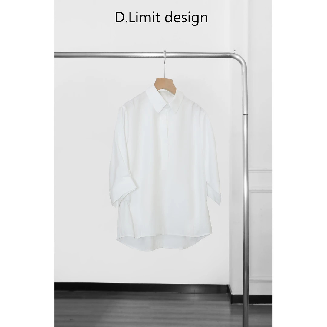 【D.Limit design】设计款不规则下摆纯色百搭衬衫DLWANY4864