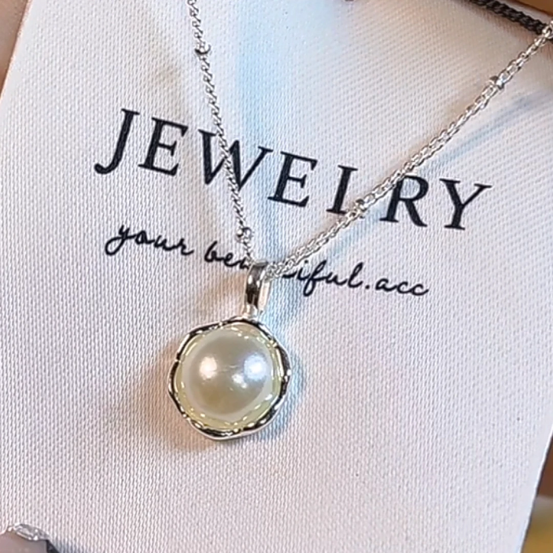 链子925银仿珍珠 925银珍珠项链轻奢