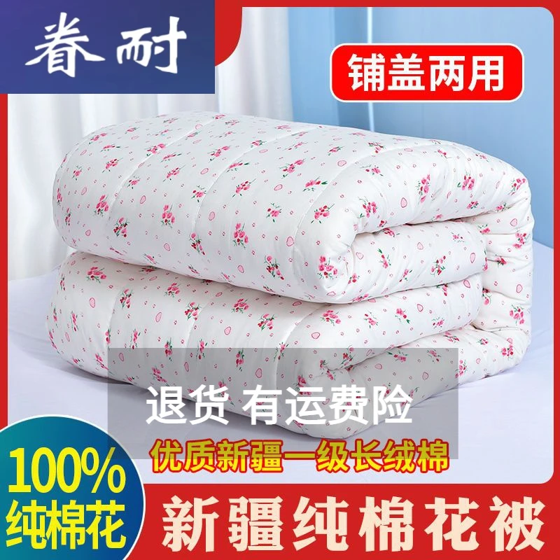 眷耐新疆棉被纯棉花被子冬被全棉春秋被芯棉絮被褥子单双学生棉胎