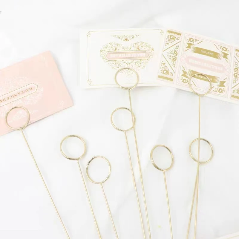 金属花插开业花插鲜花桦树卡夹贺卡明信片夹花店花束包装材料