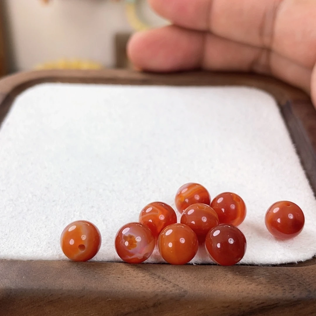 【闪购商品】玛瑙/玉髓吊坠(不含链)未镶嵌单珠8mm多样性发货一颗
