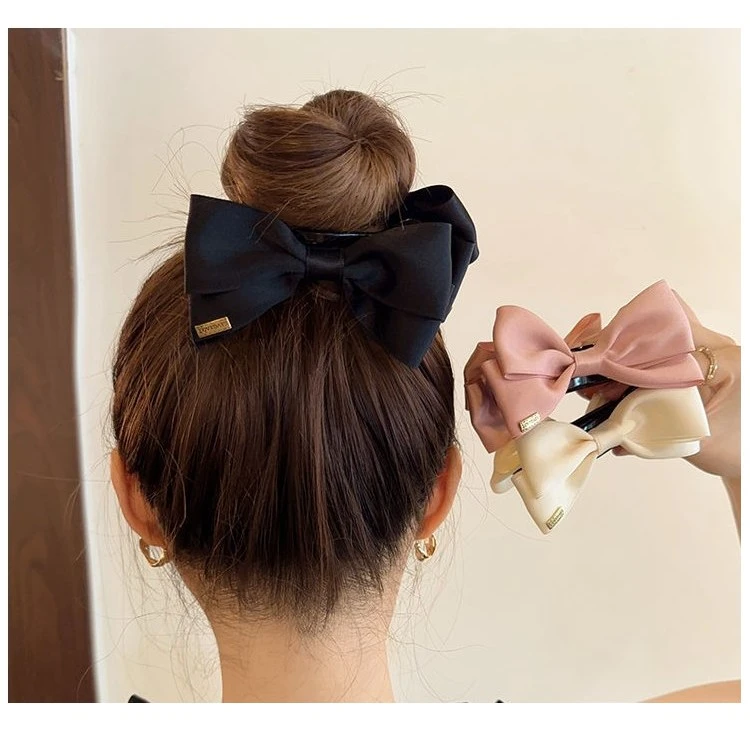 蝴蝶结丸子头抓夹头饰大号发夹女后脑勺新款精致发饰气质夹子