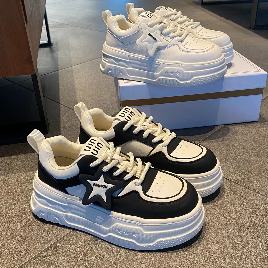 老板娘专属 增高厚底板鞋女2024年新款休闲百搭透气防滑板鞋女