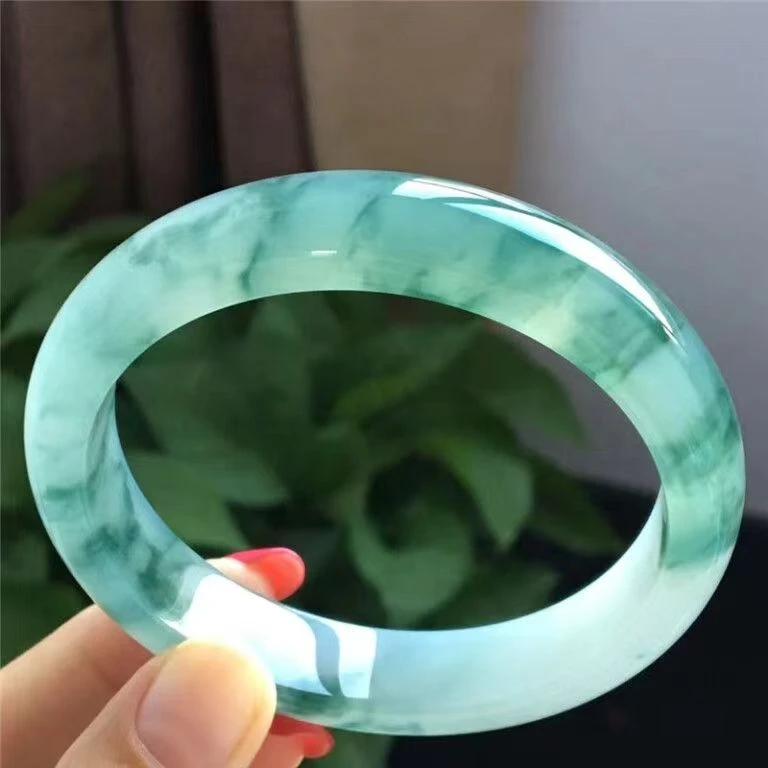 爆款时尚飘花绿女式旺夫透绿手镯送妈妈送闺蜜