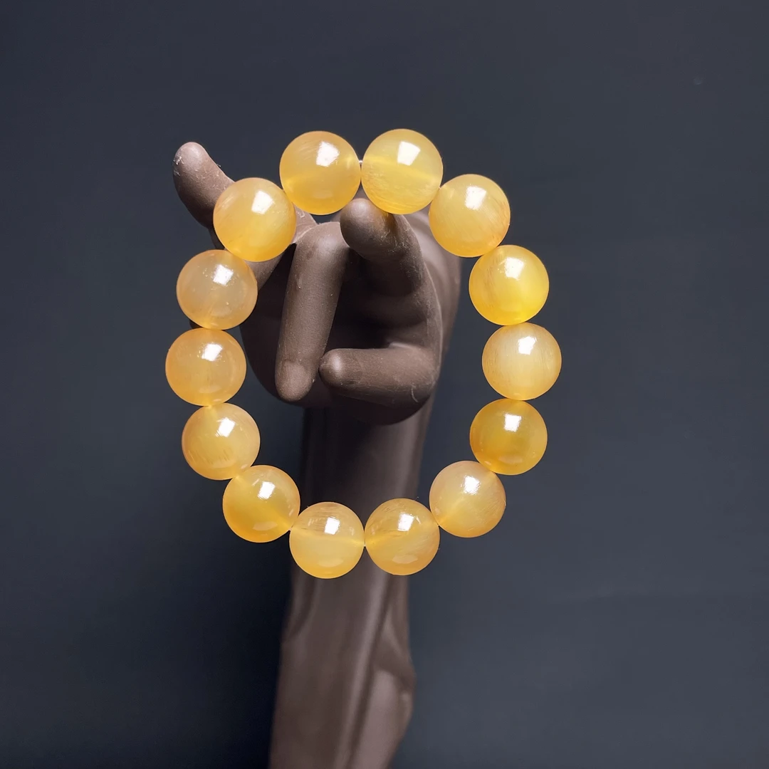 非金属珐琅手链 精美养殖黑驴蹄全蜜圆珠手串 可选规格