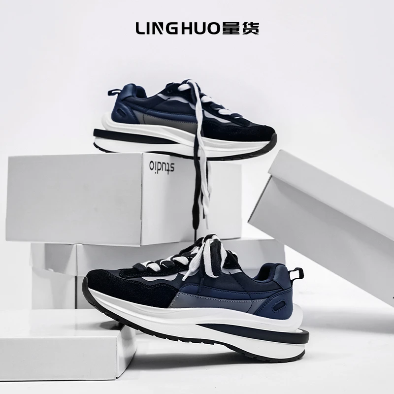 【粉丝专享】量货阿甘鞋情侣真皮百搭秋冬ins厚底跑步鞋休闲潮流鞋T