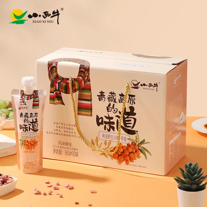 XIAOXINIU/小西牛青海特产酸奶野生沙棘燕麦果味谷物常温酸奶新品