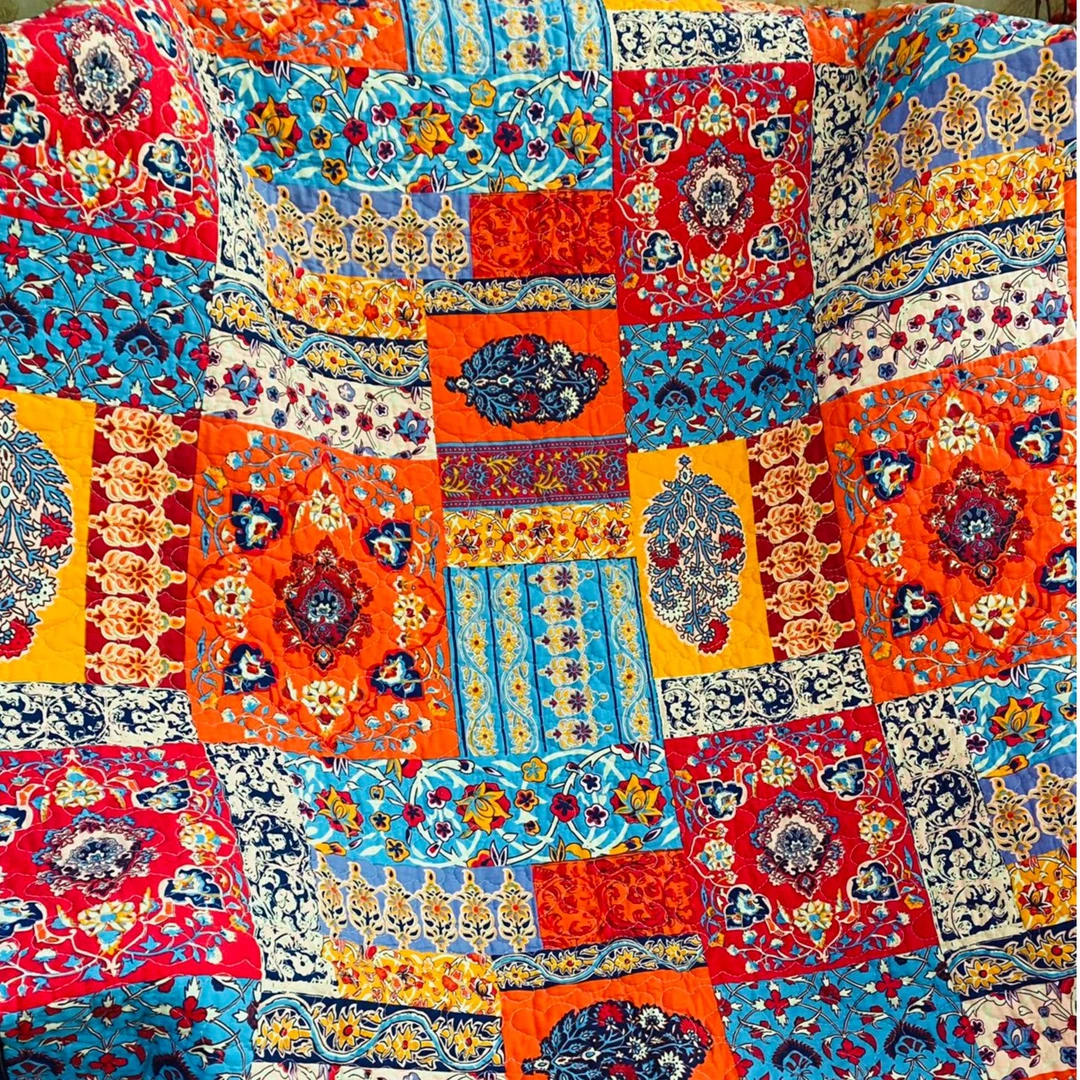 纯棉绗缝垫姨妈垫沙发垫小褥子通用夹棉 100*140（波西米亚）