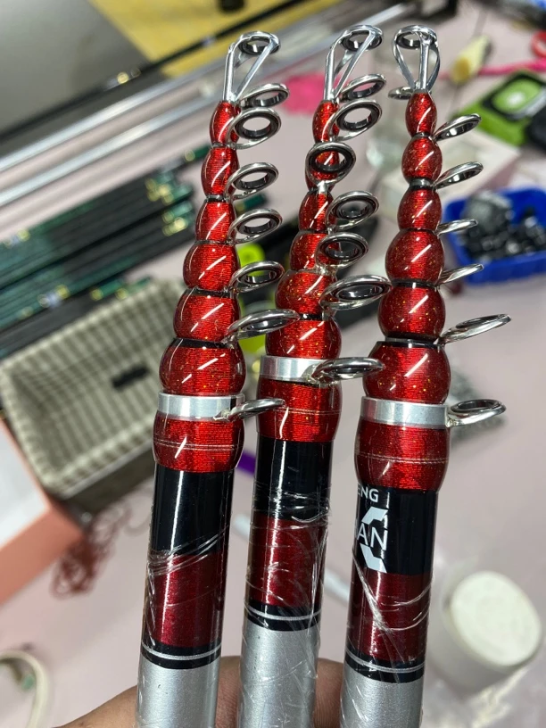 进口kT环改制路滑矶钓竿超轻19调