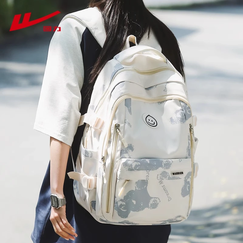 Warrior/回力双肩包大容量初高中大学生书包可爱学院风背包旅行包