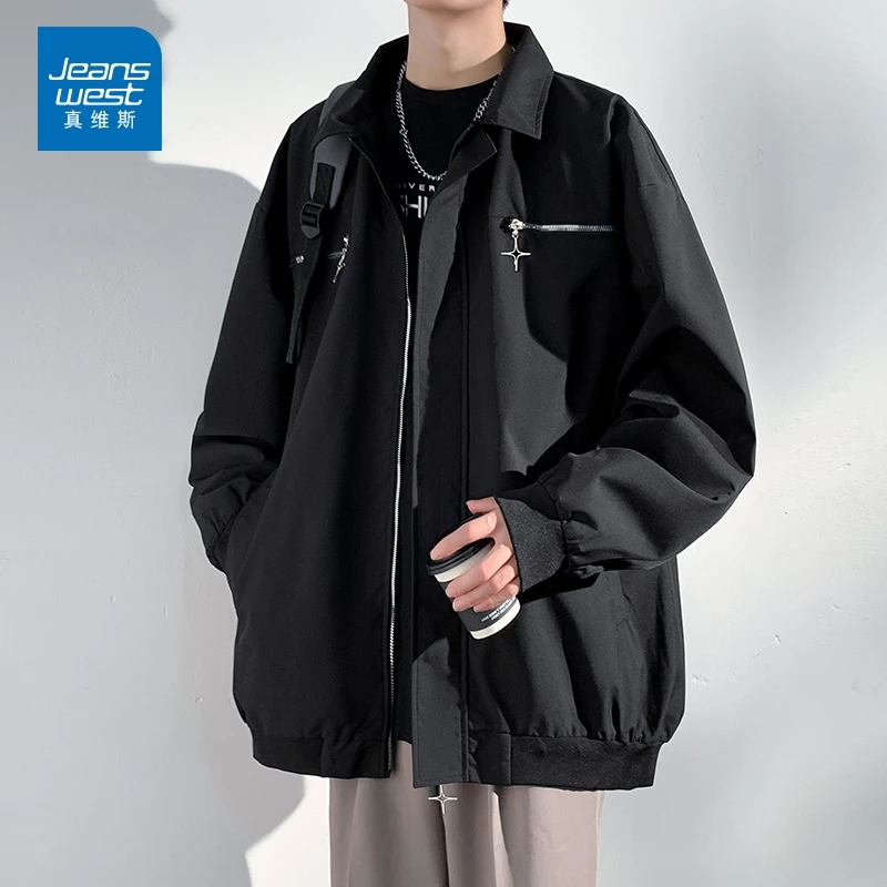 真维斯夹克休闲百搭宽松港风帅气秋季痞帅男士潮流春秋款韩版外套