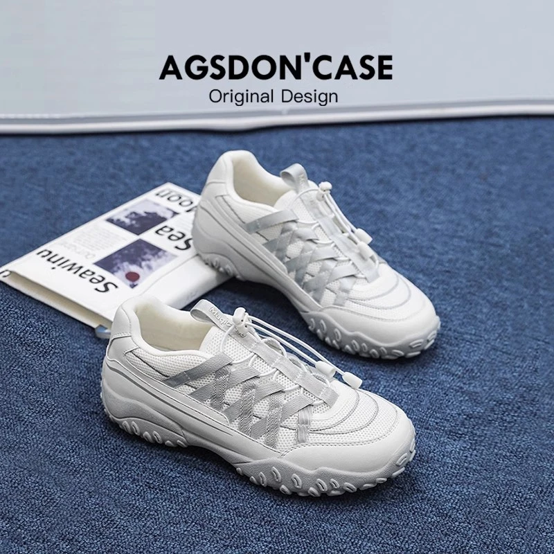 奥古狮登户外登山鞋女2024新款夏季徒步防滑芭蕾德训鞋运动小白鞋