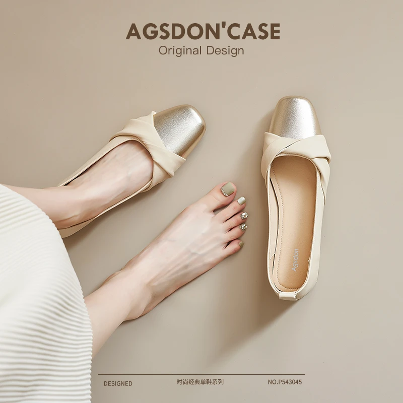 奥古狮登法式单鞋女2024新款夏季软底复古芭蕾温柔玛丽珍通勤凉鞋