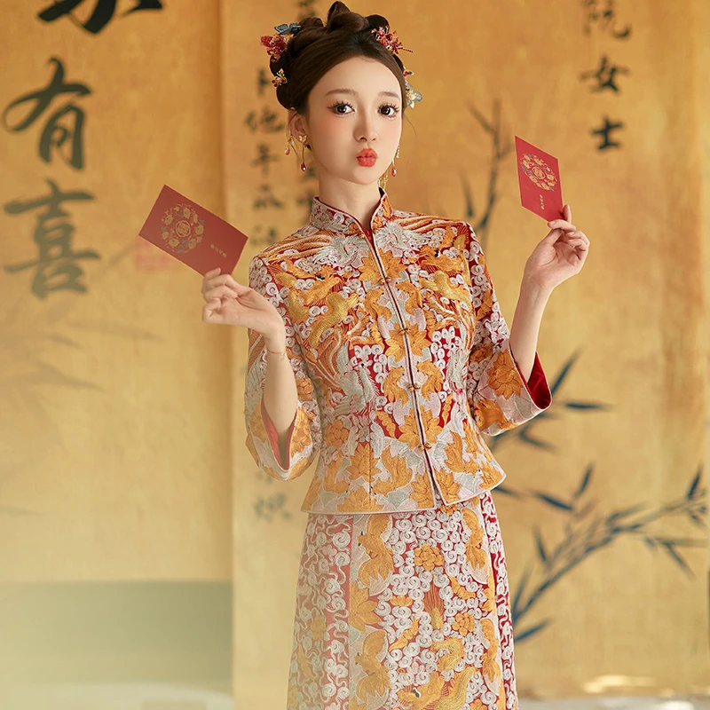 秀禾服婚服2025新款满绣褂皇龙凤褂嫁衣中式婚服高端礼服显瘦出阁