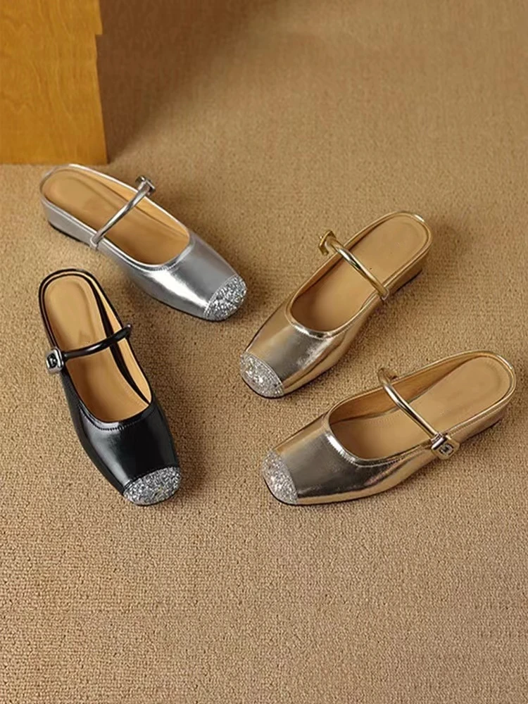 【穆勒鞋】拖鞋女夏外穿一字带内增高包头凉鞋气质小香风显脚小单鞋