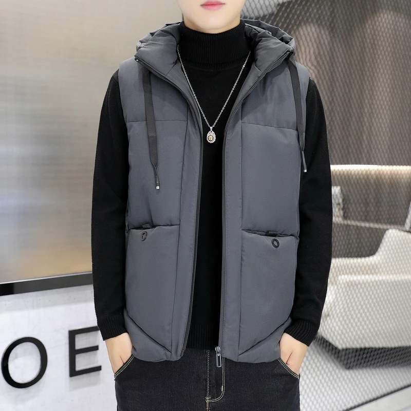 MNSERNO/曼西尔奴男士时尚无袖坎肩百搭加厚保暖穿马甲23282089TM