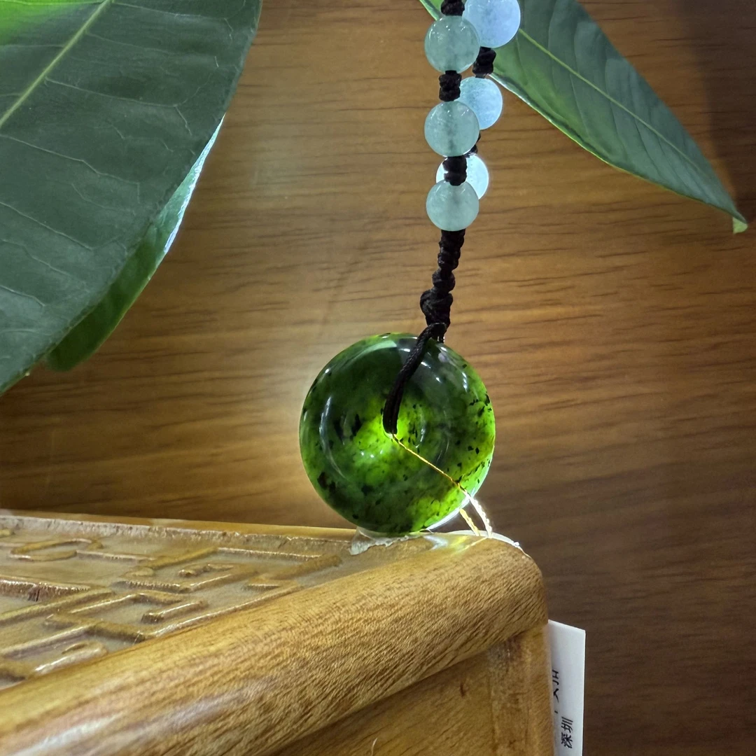 新号开播福利款【平安系列】泰山玉平安扣 平安健康顺利吊坠摆件