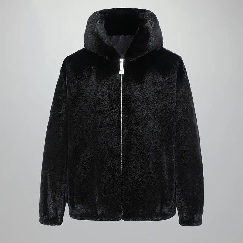 宝嘉美冬季新款貂皮外套男装真貂整貂