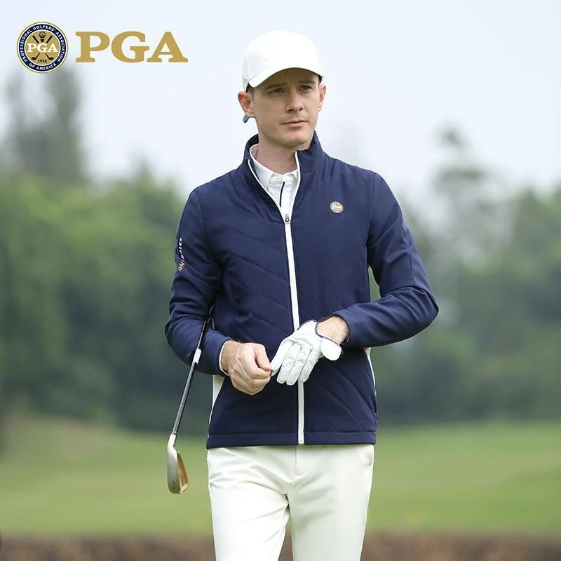 美国PGA高尔夫男装秋冬外套  吸光发热内里 夹棉轻盈保暖外套