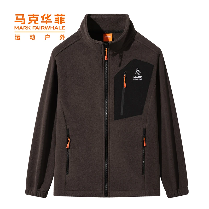 马克华菲品牌高档抓绒衣男女装摇粒绒衣服户外保暖衣大码加厚外套