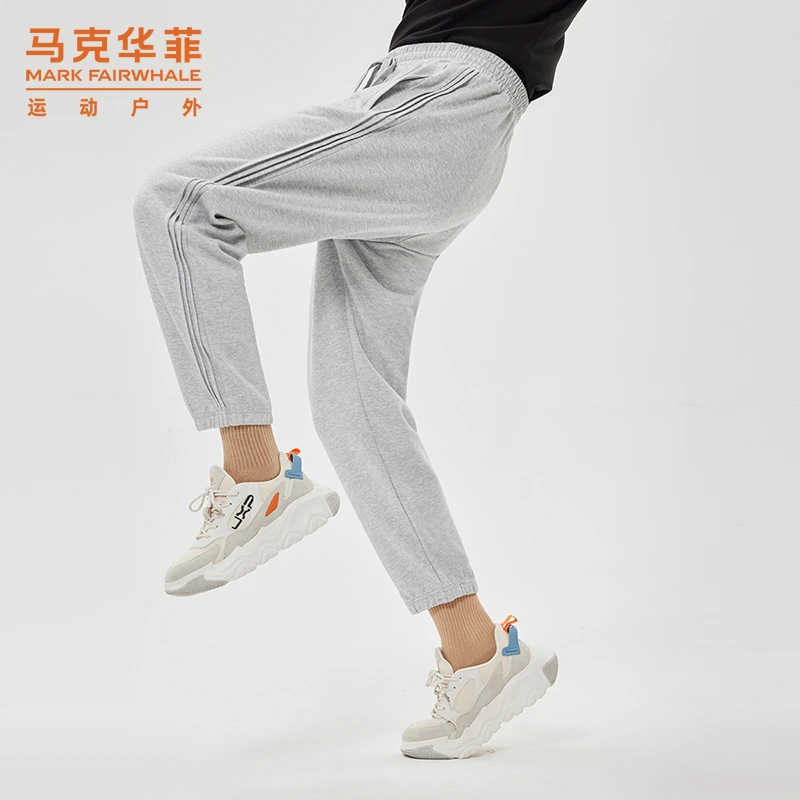 马克华菲秋冬新款秋季针织九分长裤男女同款户外运动弹力透气百搭