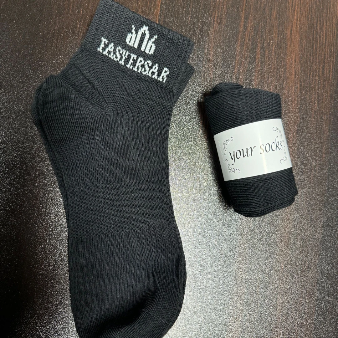 黑色短袜高品质精梳棉男袜