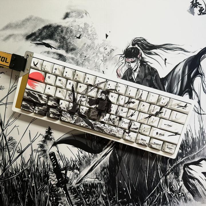 【羊刀外设】落日戏鸥键帽原厂高度PBT材质五面热升华工艺正刻不透