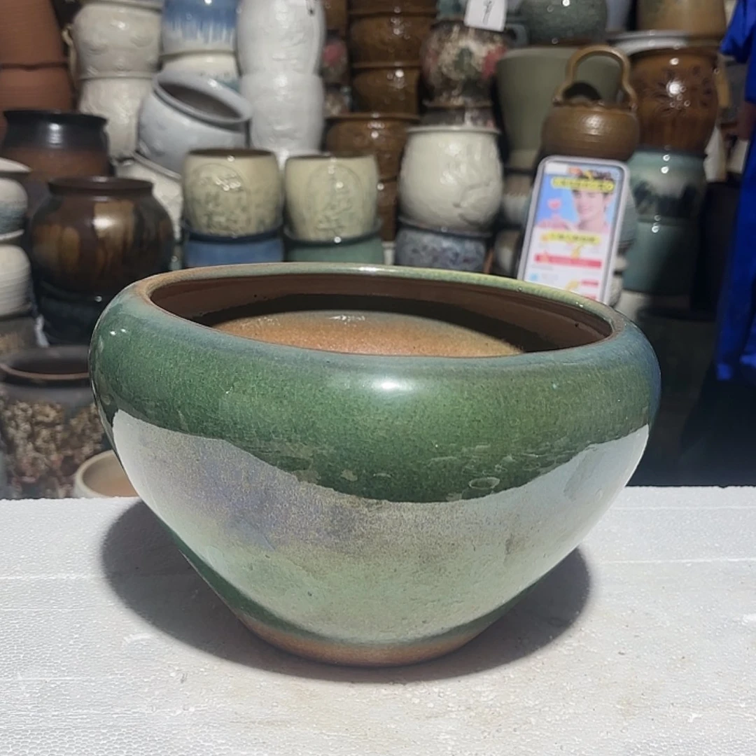 【闪购商品】紫砂花盆23*17尺寸一个冰裂纹新品