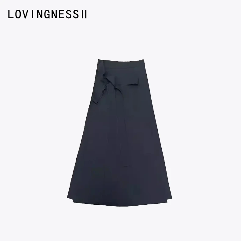 小众设计感夏季半身裙高腰显瘦垂感包裹围布A字简约气质长裙女