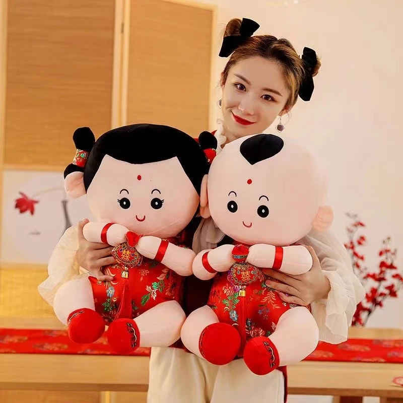 压床娃娃2025新款结婚高级婚庆新款中式高档婚房大号滚床公仔双11