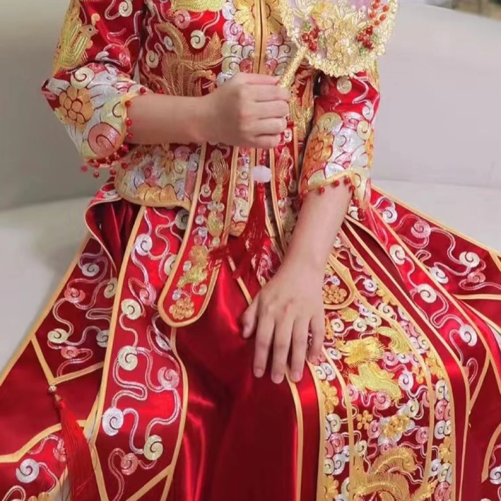 秀禾服新娘2023新款夏季龙凤褂敬酒服结婚高档出阁服中式婚服礼服