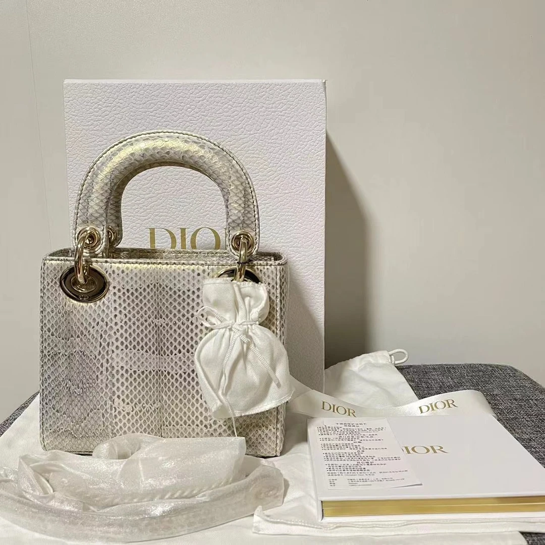 99新 DIOR/迪奥 迪奥三格戴妃渐金蛇 22年全套 拍下送中检