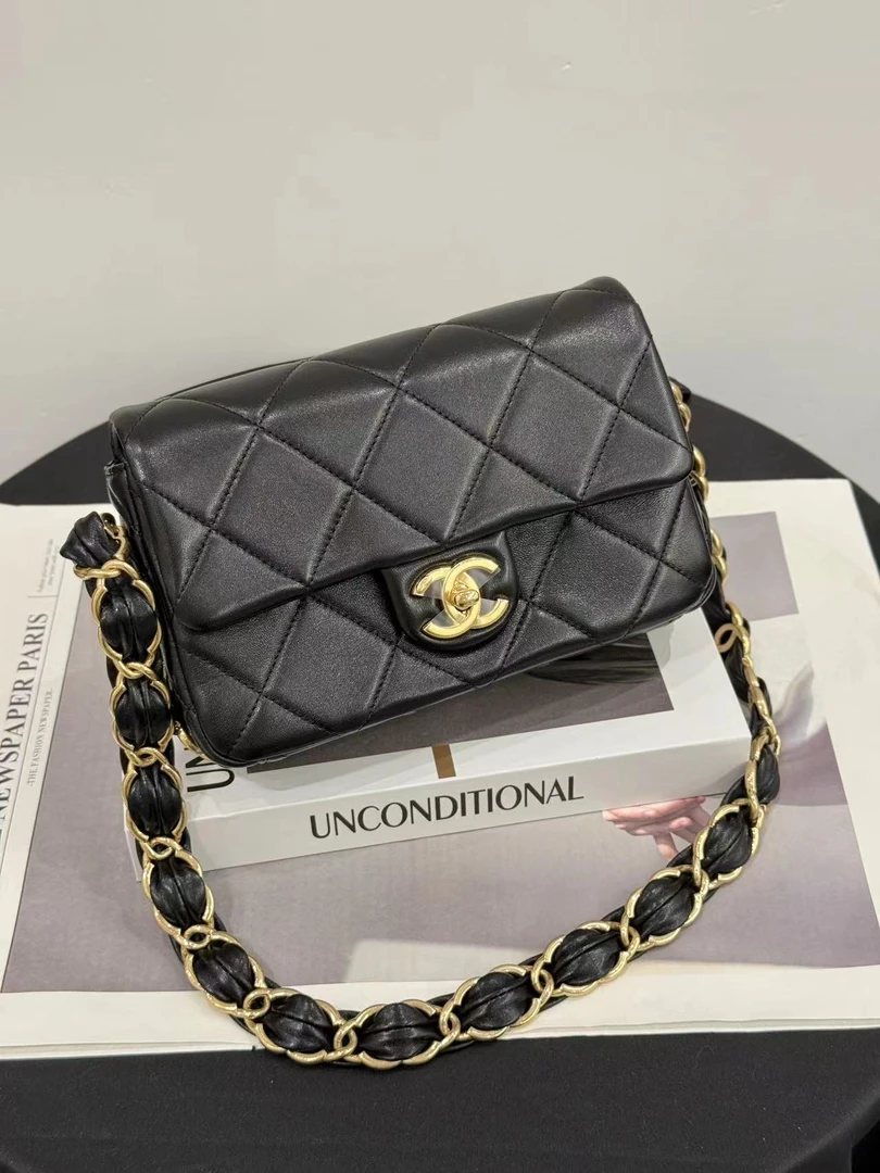 全新未使用 Chanel/香奈儿 24k hobo黑金 全套 拍下送中检