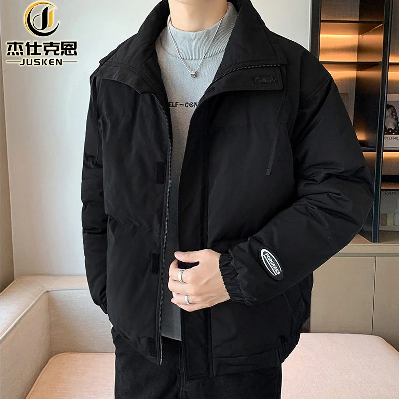 棉衣男士秋冬新款加厚保暖立领外套休闲宽松时尚百搭外穿上衣男装