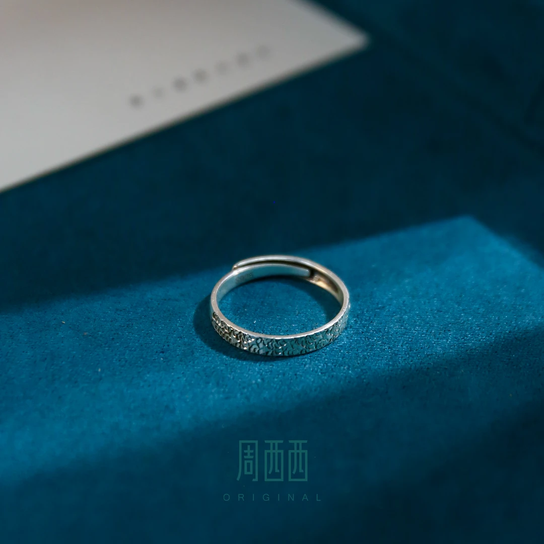 周西西 925银戒指 精美戒指s925时尚复古银戒12977