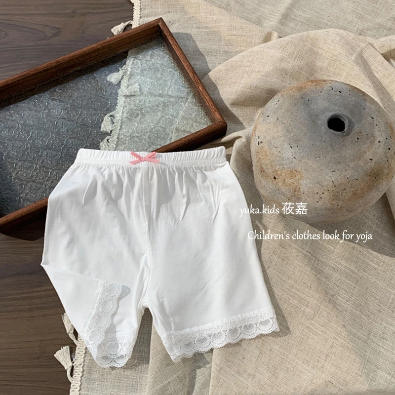 L24020-2024女童夏季新款蕾丝百搭外穿薄款防走光花边儿童安全裤