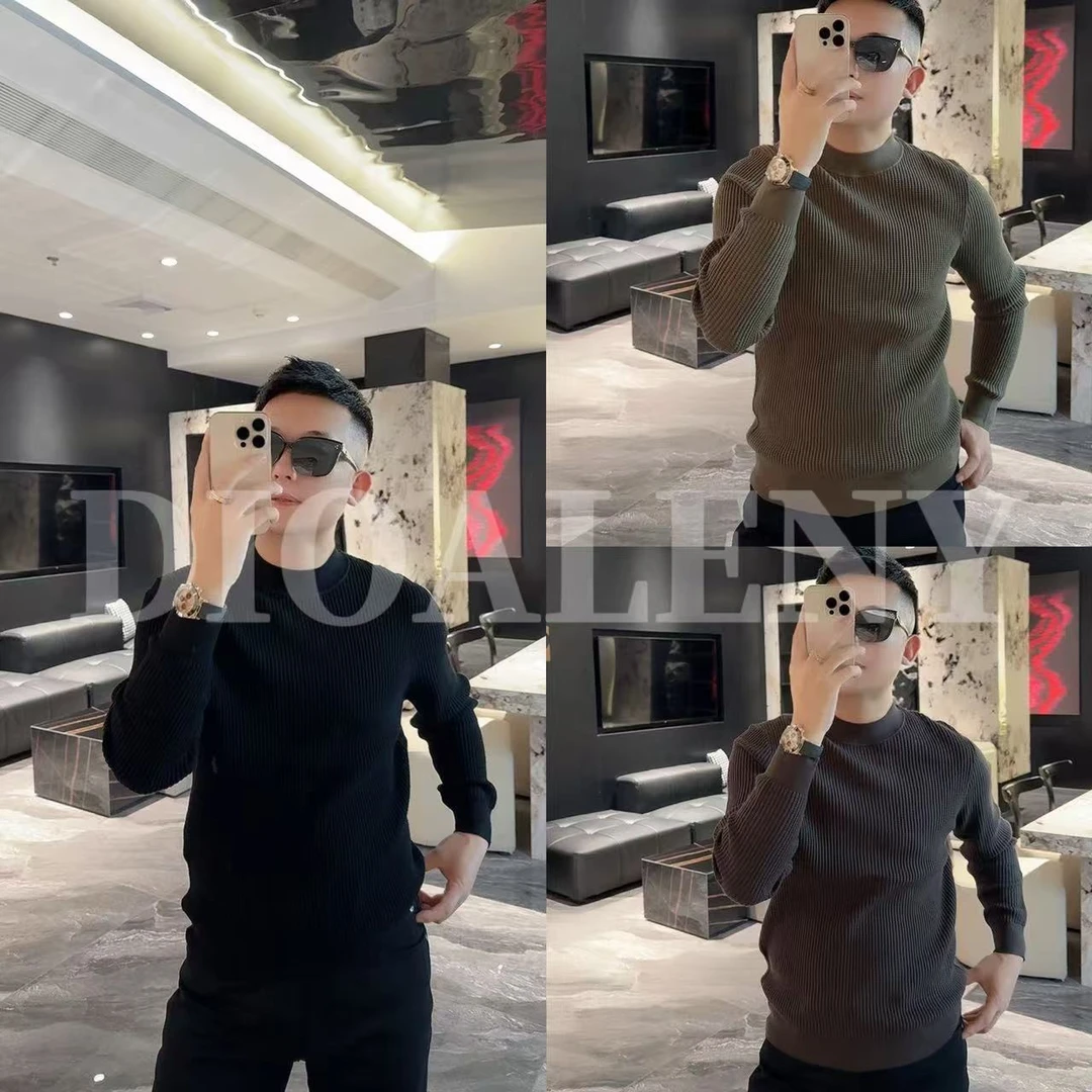 【帅老板】9612冬季轻奢针织衫美丽诺羊毛半高领螺纹长袖打底衫