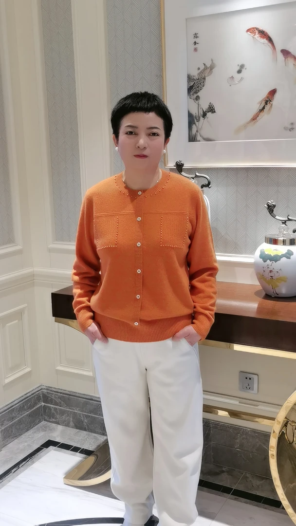 【100%绵羊毛】秋冬新款圆领珍珠套头针织小香风百搭毛衣羊毛衫