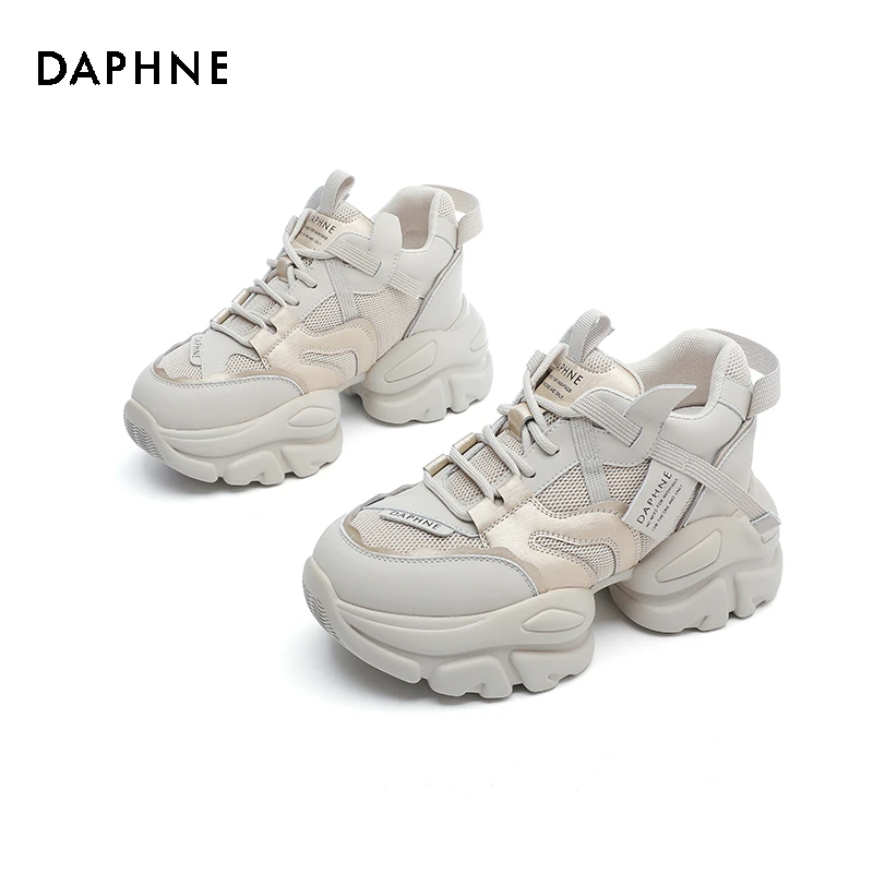 Daphne/达芙妮老爹鞋女鞋ins2023冬季新款百搭时尚厚底休闲运动鞋