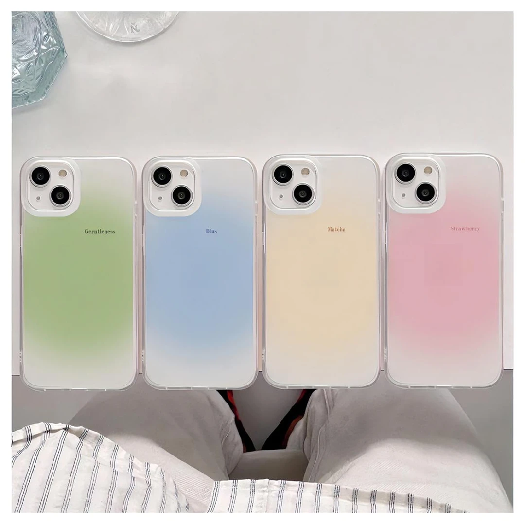 ins小众晕染适用iPhone15手机壳13promax苹果14闺蜜款11/12防摔XS