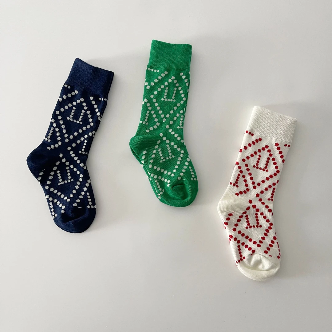 2023秋冬儿童西班牙INS风圆点短袜潮款袜子男女童 短袜-TAO