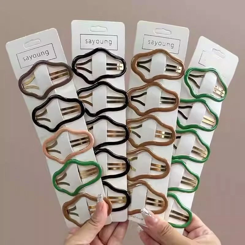 云朵发夹洋气女额头刘海镂空侧边碎发夹子一字夹bb夹子后脑勺头饰