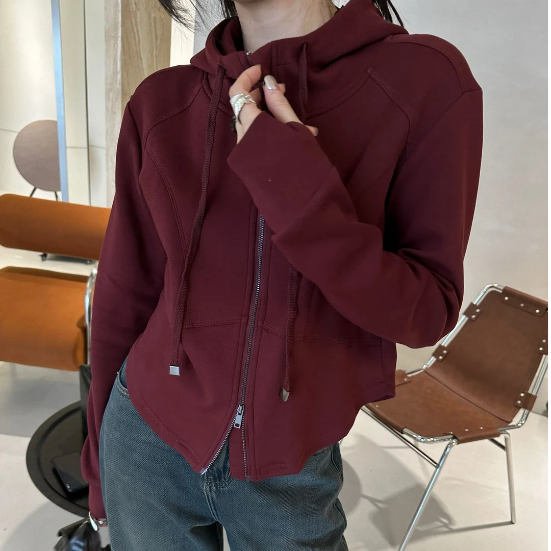 FUJIA STYLE新款气质休闲韩版简约连帽长袖连帽外套W6799