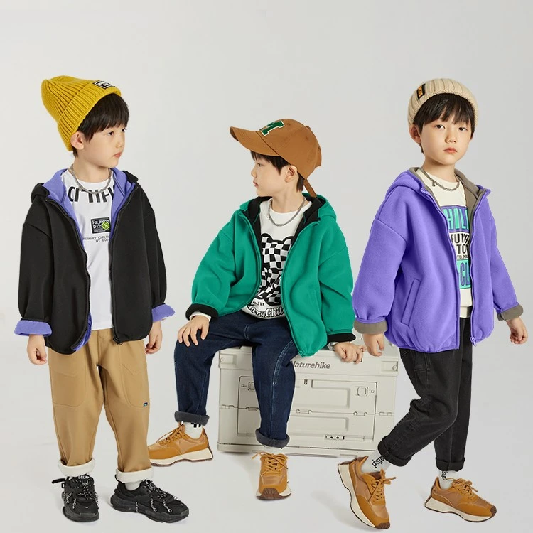 5350-多多家童装冬季新款男童三色可选休闲保暖复合摇粒绒外套