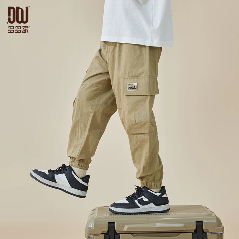 多多家8089童装秋季新款男童中大童时尚百搭宽松工装贴袋休闲裤