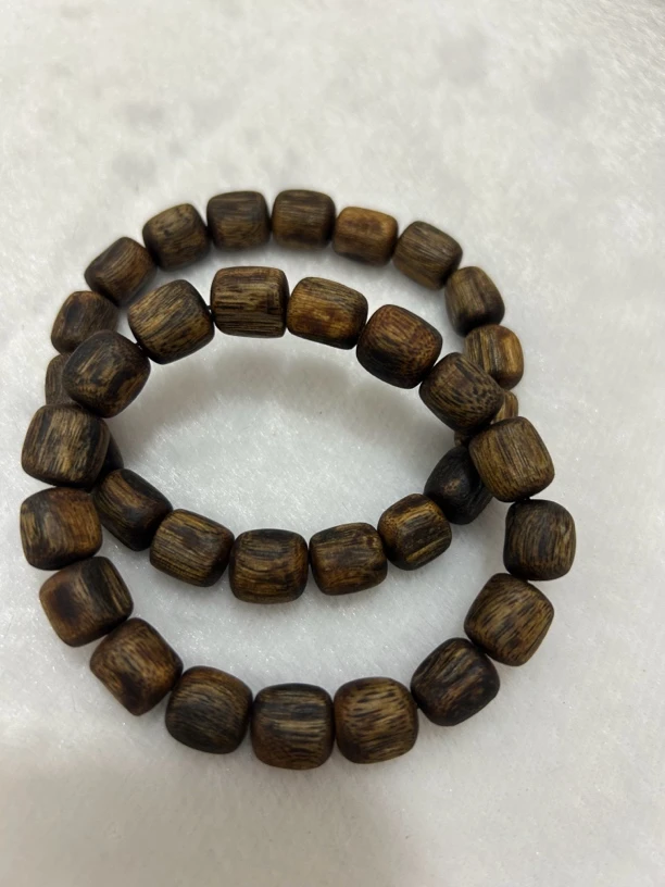 沉香手串单圈捅珠白棋金丝油树心油卡9/8克多样性发货一条