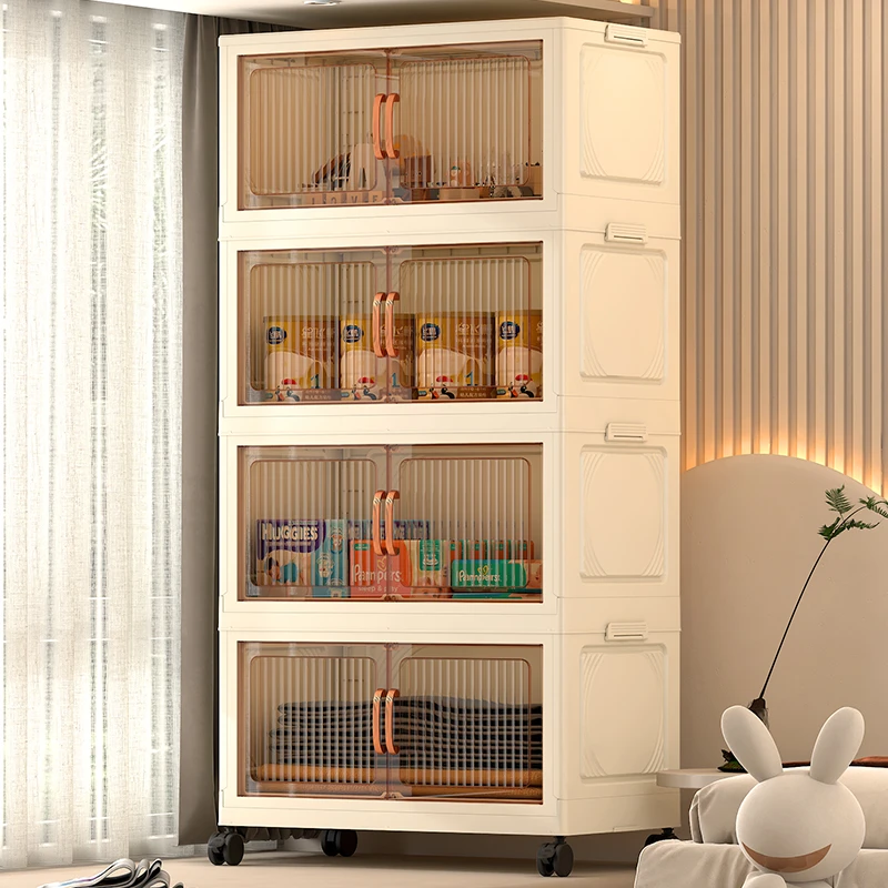 收纳柜大容量折叠多层衣物收纳柜储物柜厨房置物收纳柜储物柜多层