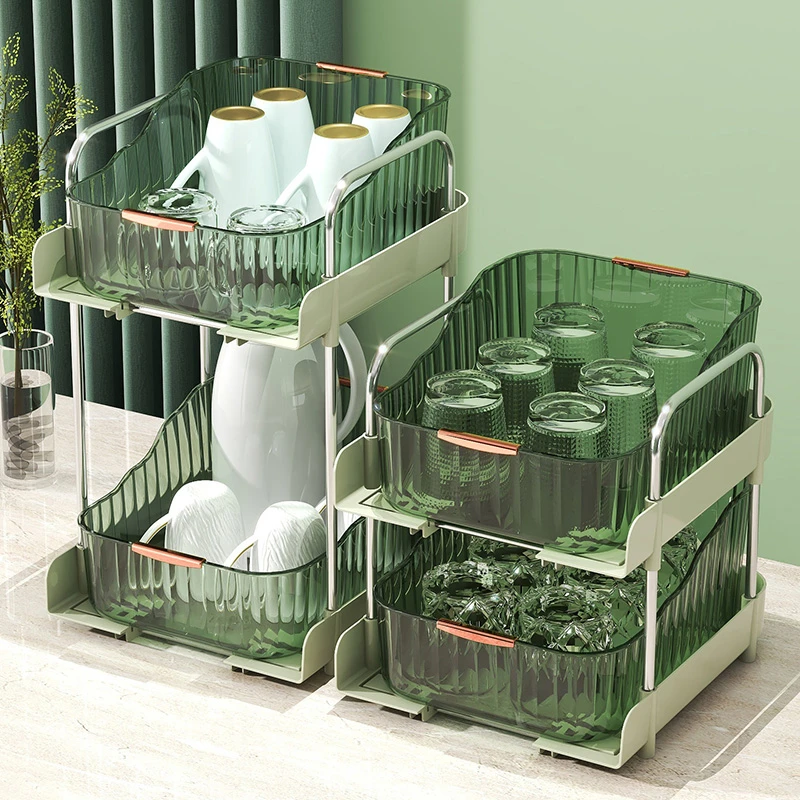 办公室小零食置物架客厅厨房抽屉收纳盒网红桌面水杯架高级收纳架