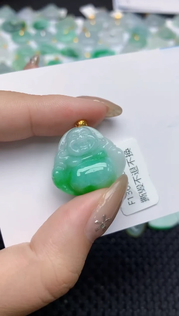 【闪购商品】翡翠颈饰18K金镶嵌158   天然翡翠A货